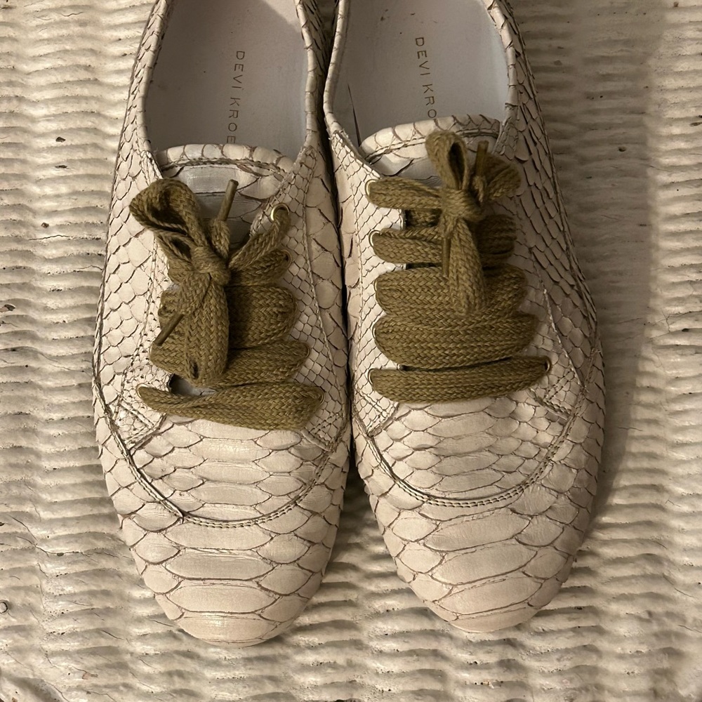 Gently Worn Devi Kroell Python Flash Sneakers - image 1